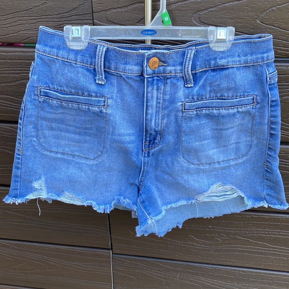 Mudd FLXstretch High Rise Shortie Size 11 Juniors Jean Denim High Waisted Shorts - Picture 3 of 11
